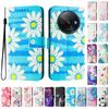 Blue Daisy Luxury Painted Leather Case Wallet PU Leather Book Style Cover for Xiaomi 5X 6X 11,Redmi 6 7 8 9 10 12,Redmi Note 9 10 11 12...