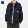 Мужская джинсовая куртка Hansca American Denim с широкими лацканами, мужская рубашка с несколькими карманами