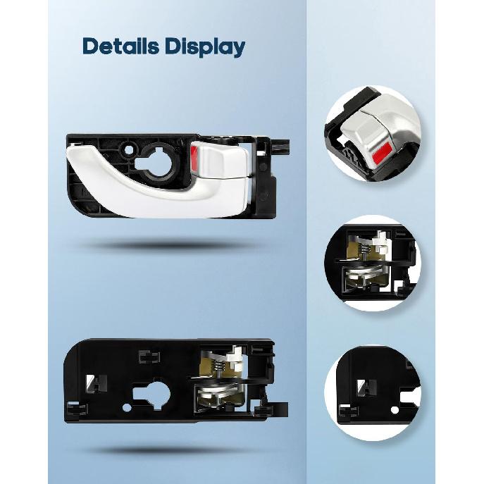 ECCPP Interior Door Handle 2005-2008 for Hyundai for Sonata Outer Replacement Rear Passenger Right Door Handle 1pc Silver 83620-3K020