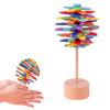 88flix Дерево Фибоначчи Вращающаяся Спираль Леденец Игрушка, Деревянная Вращающаяся Головоломка Дерево Искусства для Взрослых, Подарок (Осенние листья)
