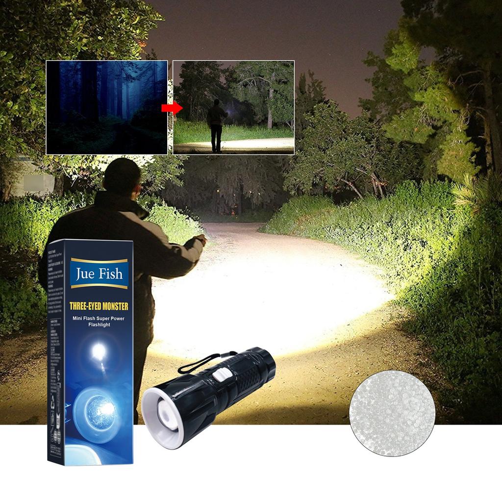 Flash Light Small EDC Flashlight, Super Bright Pocket Light, 1000 Lumens, USB-C Rechargeable, 300 Meter Lighting Range Ip65 Waterproof