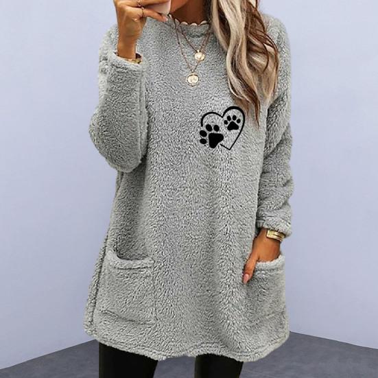 Стильная женская флисовая дубленка с карманом средней длины, утолщенная однотонная теплая зимняя верхняя одежда с капюшоном