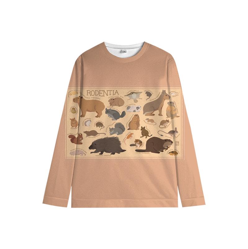 Детская толстовка с круглым вырезом Capybara My Spirit Animal с мягким мультяшным принтом, удобная повседневная одежда унисекс для мальчиков и девочек