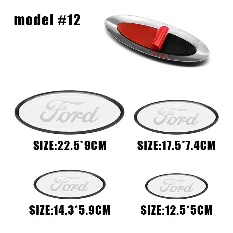 ZLKQ1 Ford Logo Front Grille Logo Hood Badge Emblem Sticker Blue Auto Accessories For Focus mk2 mk3 Fiesta F150 F250 Ranger Mondeo mk4