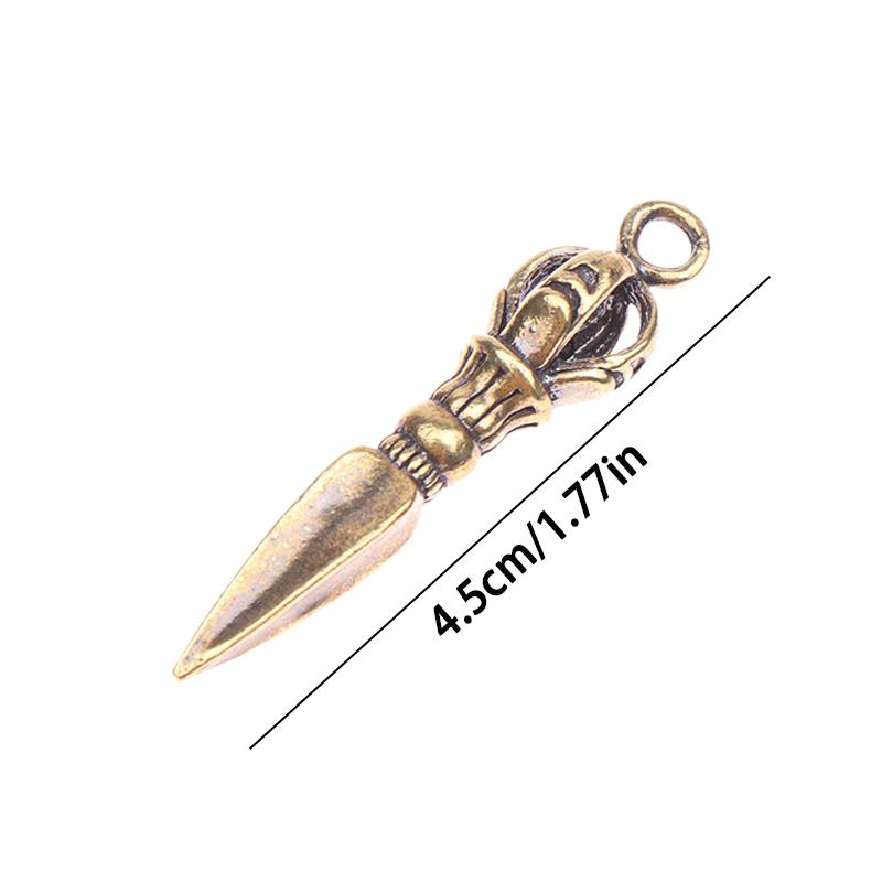 Buddhist Brass Ax Cross Vajra Pestle Diy Keychain Pendant Bracelet Necklace Decorative Handcraft Jewelry