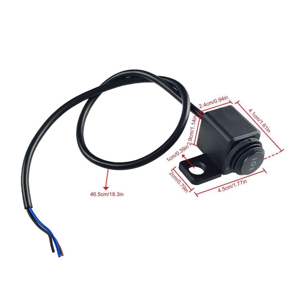 Motorcycle Electric Vehicle Headlight Switch Scooter Rearview Mirror Modification Switch External Spotlight Turn Signal