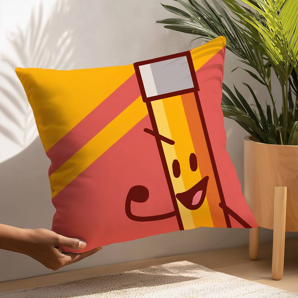 BFDI Битва за Остров Д-Мечты Наволочка Плюшевая ткань Мягкая Наволочка Двусторонняя печать Чехол для подушки Бытовые подарки