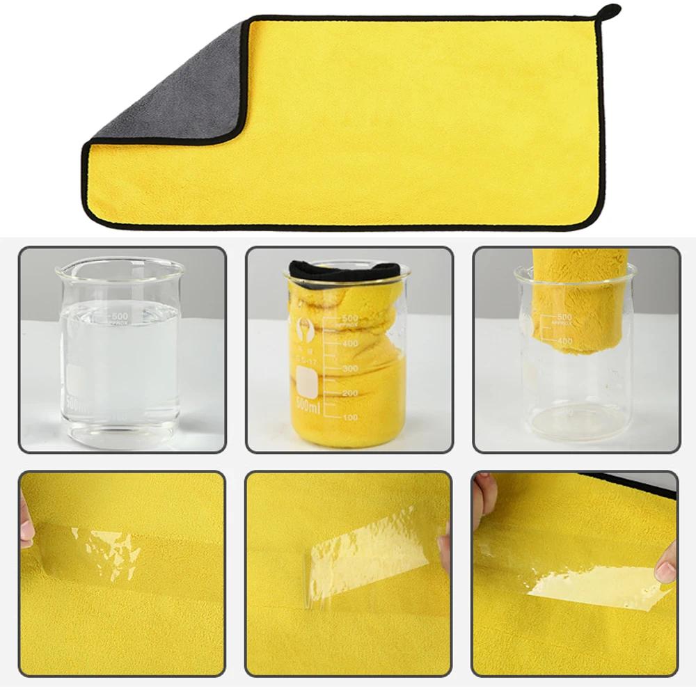 60x160 см Высококачественное полотенце из микрофибры Полотенце для мытья автомобиля Детейлинговая чистящая салфетка Полотенце для сушки автомобиля Впитывающие чистящие средства для автомобиля