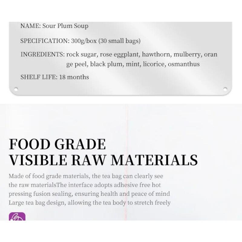 Sour Plum Soup Healthy Herb Tea Bag 300g/30 Bags