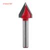 Tungsten Steel Woodworking CNC Router Bit of Sharpness VGroove Cutting Tool 6mm Shaft (6*16mm*60 Degrees )