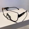 Vintage Semi-round Sunglasses Women Fashion Monoblock Outdoor Goggle Shades Ins Trending  New Design UV400 Eyewear