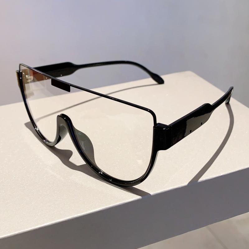 Vintage Semi-round Sunglasses Women Fashion Monoblock Outdoor Goggle Shades Ins Trending  New Design UV400 Eyewear