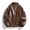 Retro Single-layer Leather Jacket, Trendy Brand Motorcycle Jacket, Windproof, Handsome, Slim Fit, Handsome Men's Jacket