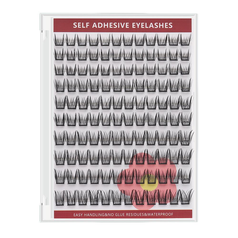 Large-capacity self-adhesive false eyelash set, mixed lengths, various styles, no glue needed, long-lasting waterproof and sweatproof