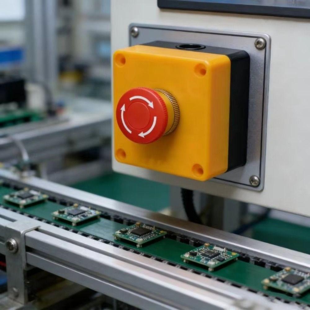 Red Sign Push Button Switch Emergency Stop Button Switch Box Automation Equipment E-stop Button