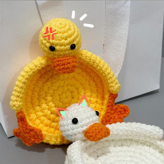 Duck Panda Crochet Coaster Heat-resistant Kitchen Handmade Countertop Table Protection Non-slip Mug Coffee Tea