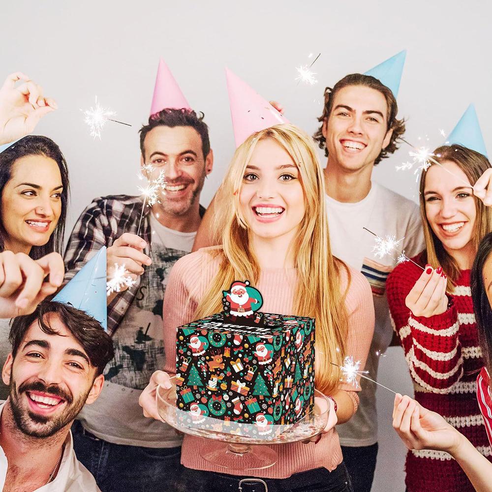 Merry Christmas Money Box, Fun Cash Gift Box Christmas Party Gift for Women Men