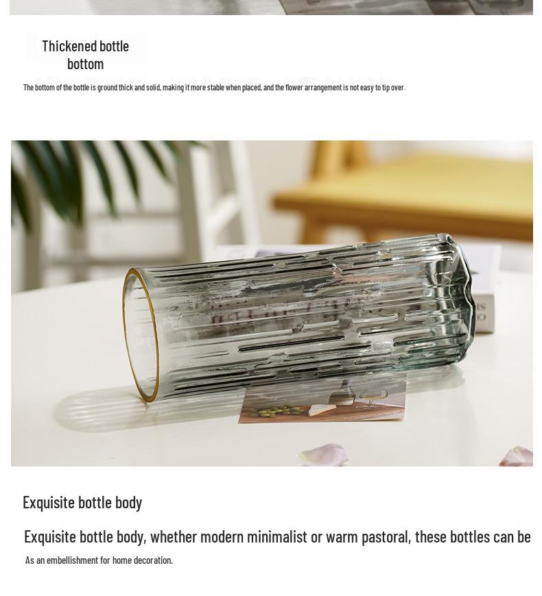 Минималистичная прозрачная стеклянная ваза для гидропонных цветов - Элегантный декор для дома и спальни
