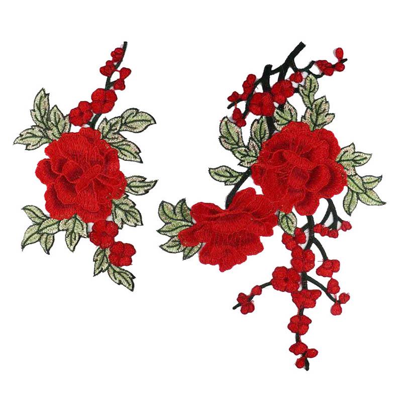 Мода Популярный Полиэстер 1PC Высокое Качество Вышивка Моды Шитье Нашивки DIY Аппликация Нашивки Одежды Аксессуары Цветок