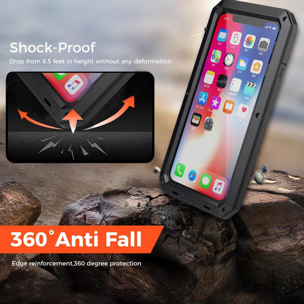Бронированный металлический алюминиевый чехол для телефона IPhone 14 13 12 11 Pro XS MAX XR X 7 8 6 6S Plus SE, полный защитный бампер, противоударный чехол