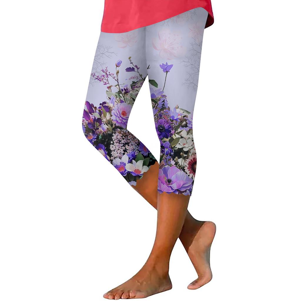 Летние женские леггинсы, укороченные брюки, однотонные узкие брюки с высокой талией для бега, йоги, тренировок в тренажерном зале