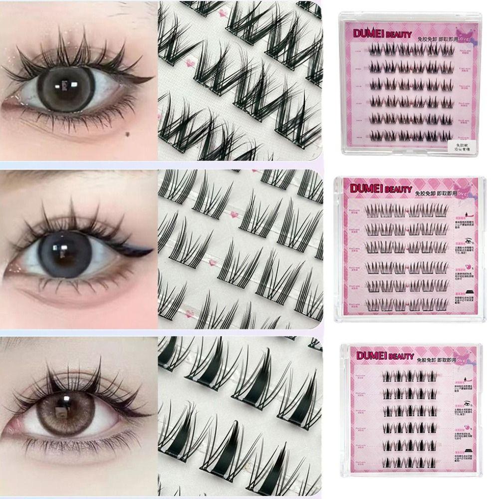 Makeup Adhesive False Eyelashes Sweet False Eyelash Clusters Glue Free Fake Lashes  Grafting Lashes