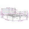 Bed Frame with Headboard without Mattress White 150 x 200 cm