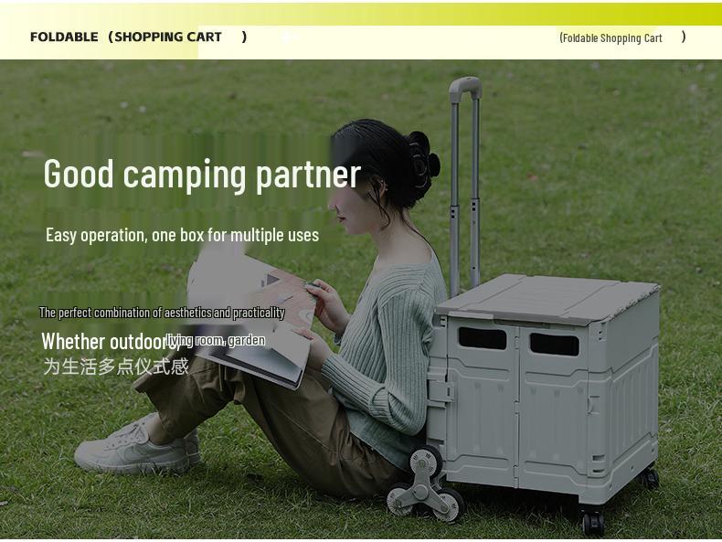 Portable Foldable Camping Trailer & Shopping Cart