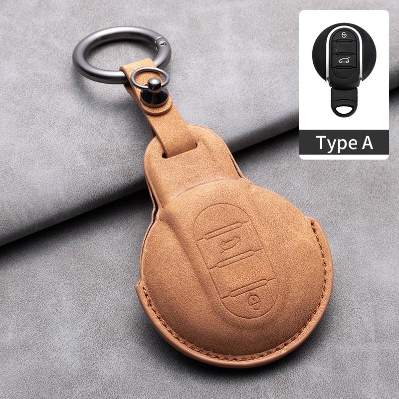 Чехол-брелок для ключа автомобиля для BMW Mini COOPERS COUNTRYMAN ONE JCW CLUBMAN F56 F55 F54 F57 F60 Roadster Кожаный брелок