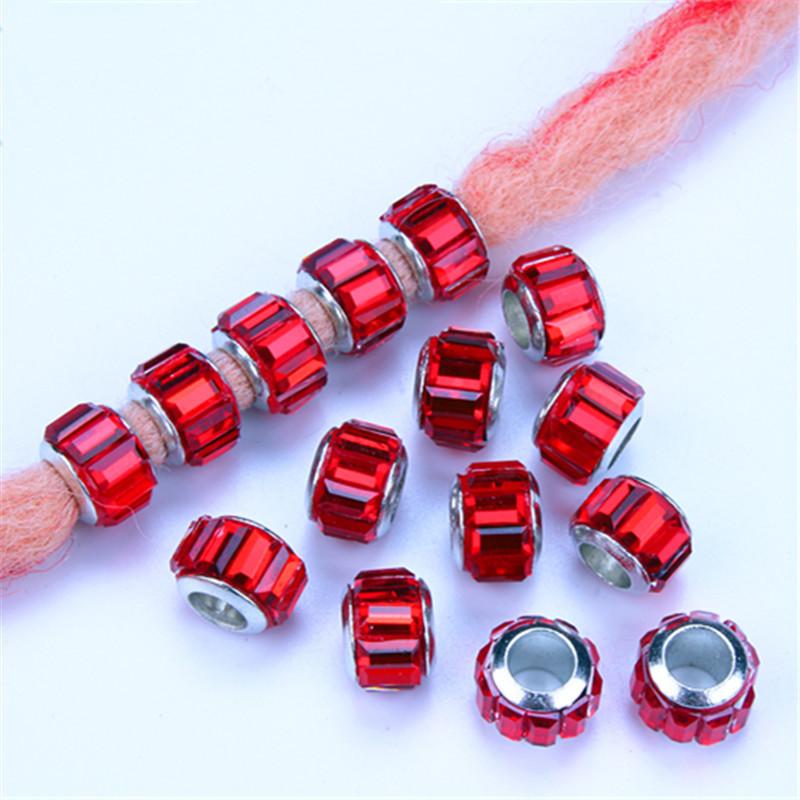 5pcs/bag Silver Metal Hair Rings Braid Dreadlocks Bead Hair Cuffs Dread Tube Charm Dreadlock for DIY Hair Accessaries