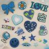 Embroidery Label Embroidery Sticker Accessories Blue Series Patch Love Accessories Sticker