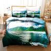 Surfing Bedding Set Queen/King/Full for Boys Kids Men Surfboards Duvet Cover Polyester Youth Ocean Sport Theme Comforter Cover