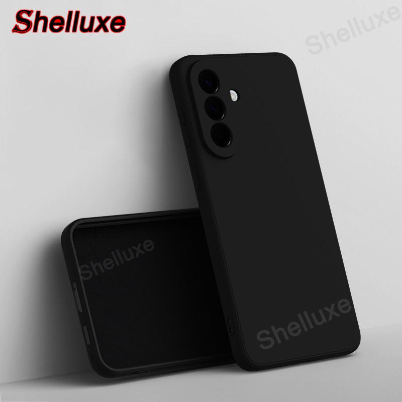 Shelluxe Square Original Liquid Silicone Case For Samsung Galaxy A57 A37 A17 A56 A36 A26 A16 A55 A35 A54 A34 Silky Feel Cover