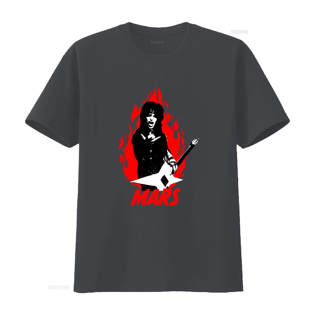 Mick Mars T Shirt Glam Rock Heavy Metal Guns Guitarist Fire Design Vintage Slightly Unisex Stretched Streetwear Stylish