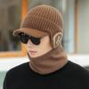 Hat Men's Winter Ear Protection Hat Knitted Hat Men's Cycling Warm Cotton Hat Anti Cold Knitted Hat Men's Winter
