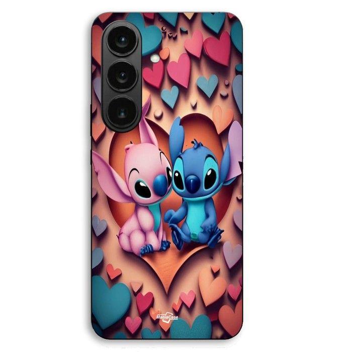 Coque de téléphone - MANIACASE - Samsung Galaxy S26 Plus - Silicone TPU - Souple - Stitch Angel coeur coloré