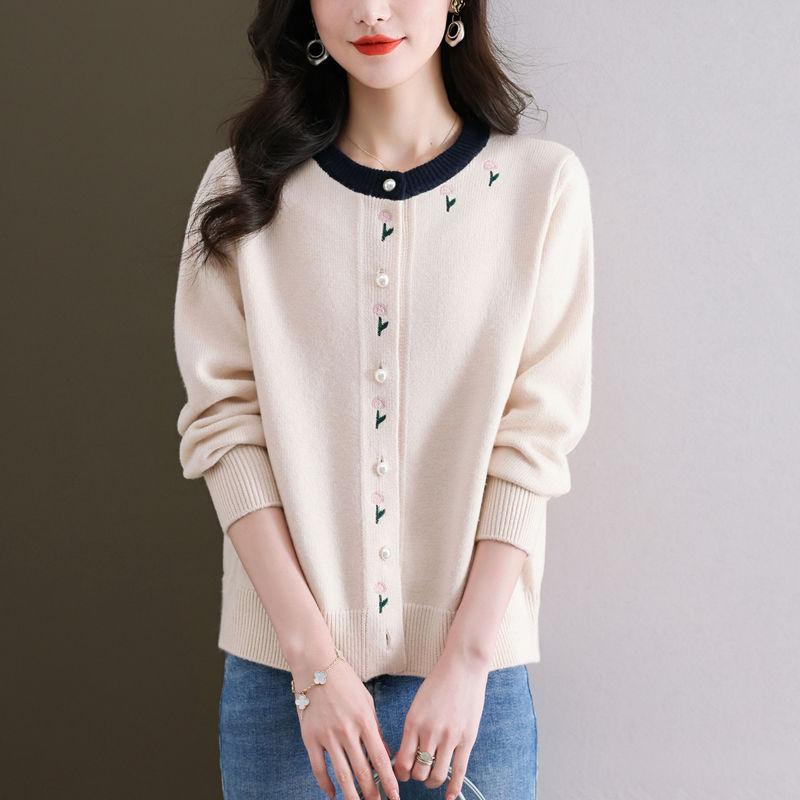 Весна и осень плюс большой размер вязаный кардиган для женщин свободный красный свитер короткий кардиган пальто