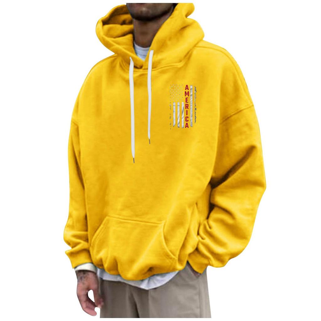 Men's Loose Printed Hooded Sweatshirt Men's Casual Fashion Sports Sweatshirt