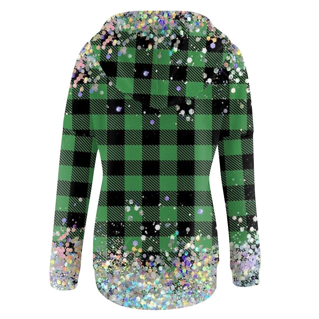 Женские повседневные модные принты с длинным рукавом на пуговицах пуловеры с капюшоном толстовки