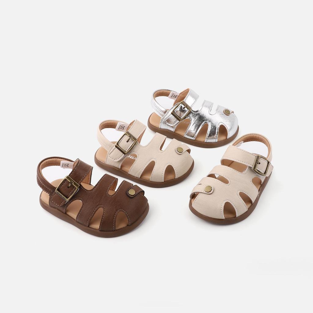 Мягкие туфельки-принцессы для малышей - Стильные закрытые сандалии для первых шагов (1 год)