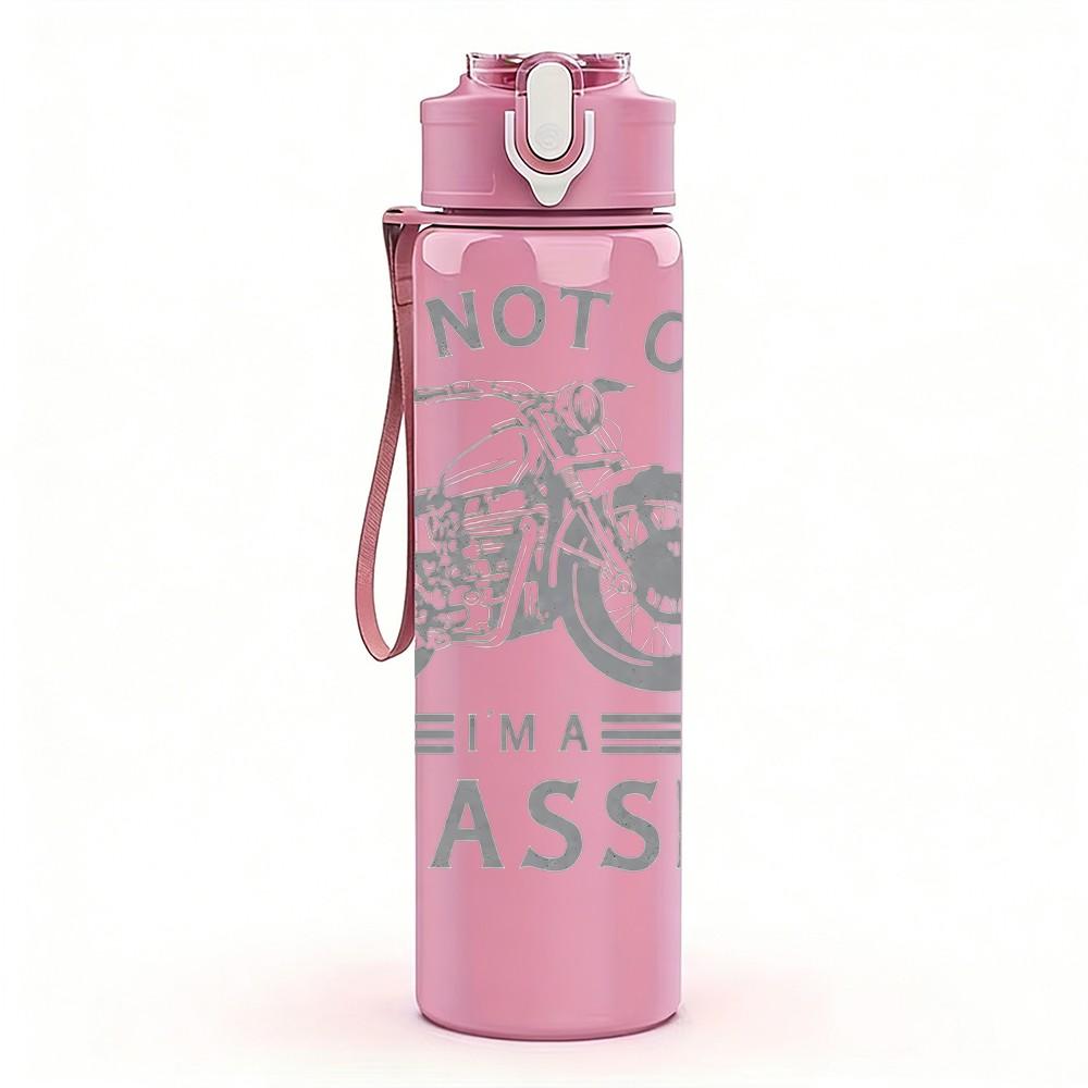1PC Classic Motorcycle 750ml sports water bottle leakproof straw lid outdoor office home