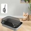 Anti Splash Cat Bedpan Open Top Kitten Litter Pan Cat Sanitary Tray Cat Sandbox  Home