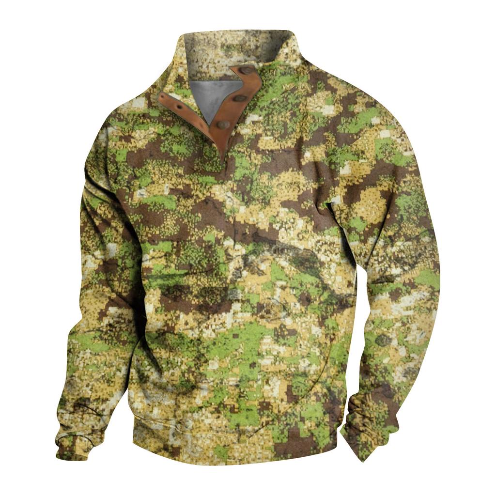 Весенне-осенняя мужская толстовка с воротником-стойкой на открытом воздухе, повседневные свитера, топы