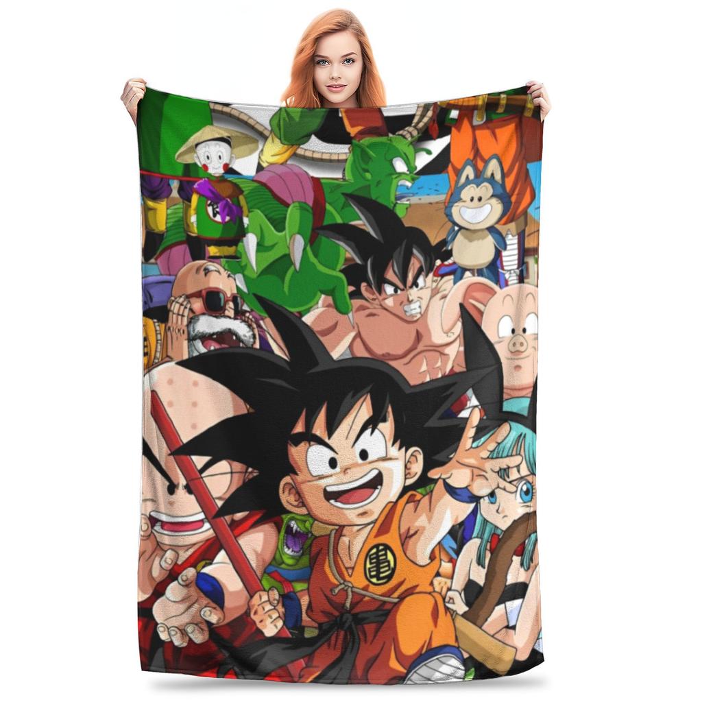 Dragon Ball Z фланелевые пледы японское мультяшное одеяло для постельного белья автомобильное супер теплое покрывало