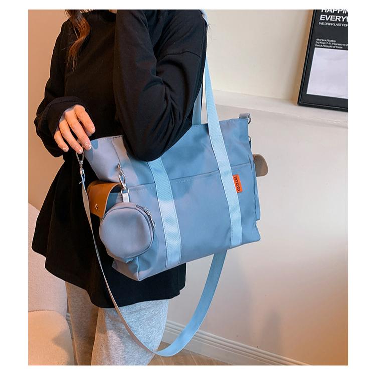 Набор дорожных сумок, легкая большая вместимость с мини-кошельком, водонепроницаемая сумка с ручкой, женские студенческие ранцы в консервативном стиле, нейлоновая сумка