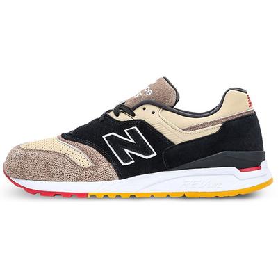 Nb 997 Классический логотип Сетчатая ткань Синтетическая кожа Низкие кроссовки для марафона Унисекс кроссовки Черно-серый ML997HNY