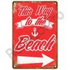 Metal Plate Home Wall Decor For Beach Bar Seaside House Surf Club Decorative Iron Painting Tin Sign Plaque Metal Sign Summer Art