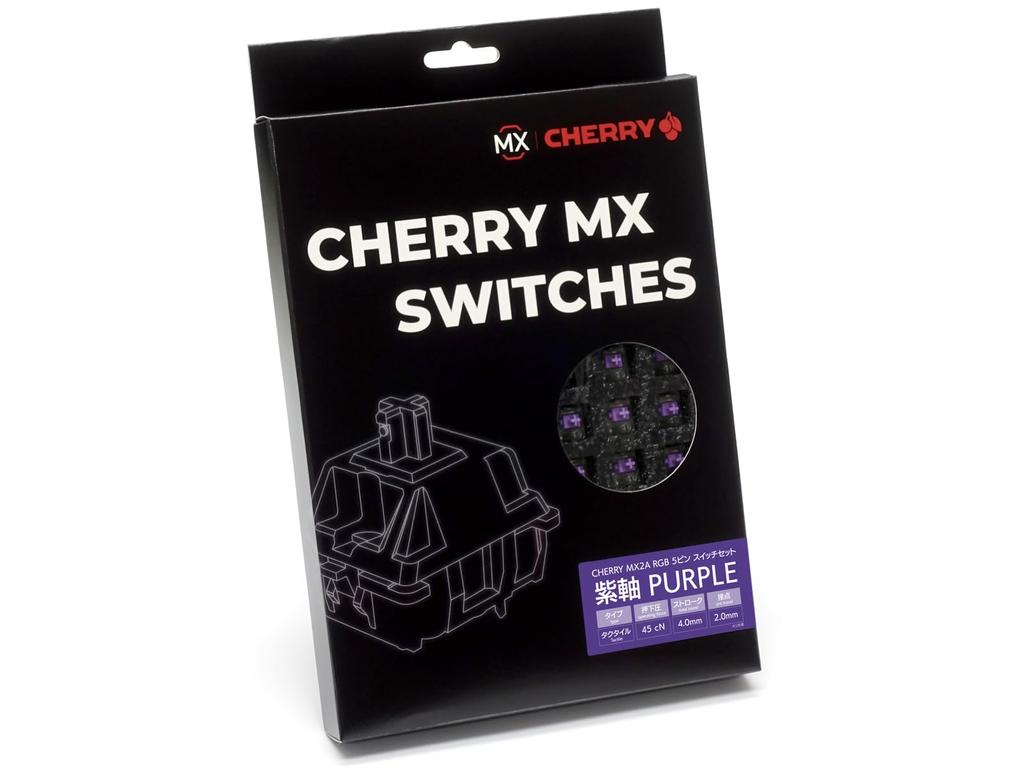 FILCO CHERRY MX2A RGB FILCO Clear Housing 5-Pin Switches, Purple, 70-Pack, Packaging, (for RGB), FKSW70CH/MPU-R