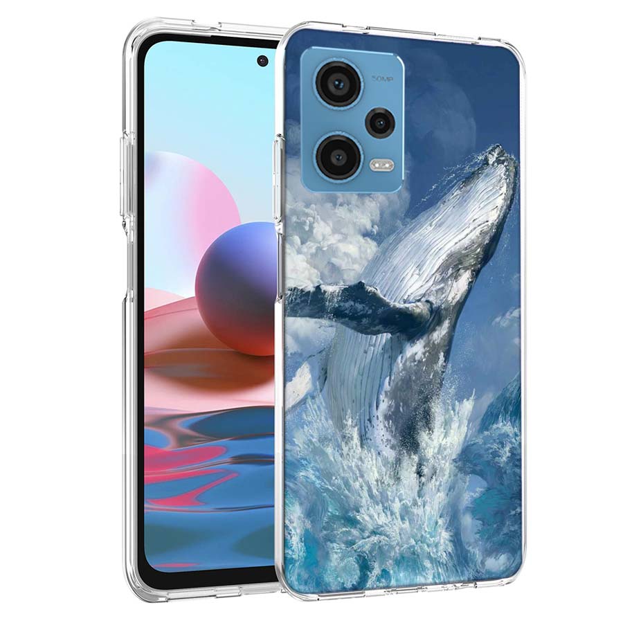 Чехол для телефона 'Морской Гигант Кит' для Redmi Note 13 12 14 15 Pro Plus 13R 11 11T 11E 11S 10 Pro 10S 9 9S Чехол Прозрачный ТПУ Capa Case
