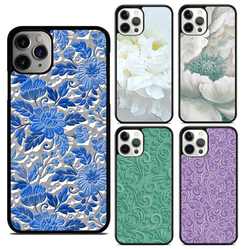 3D Flower Relief Soft Phone Case For iPhone 17 Air 16 15 14 Max Plus 11 12 13 Pro Max Phone Cover coque Fundas